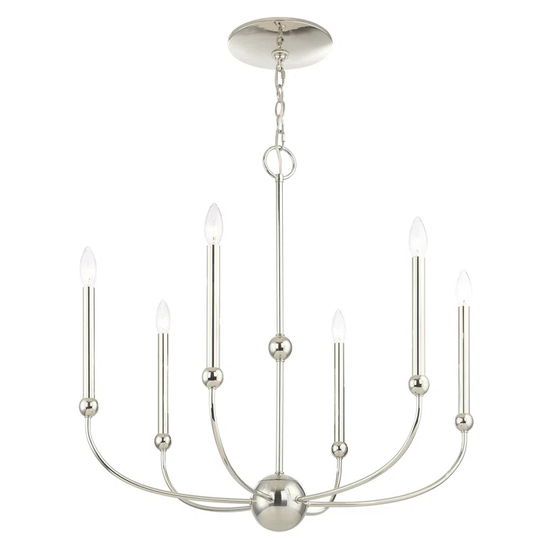 6 - Light Dimmable Chandelier