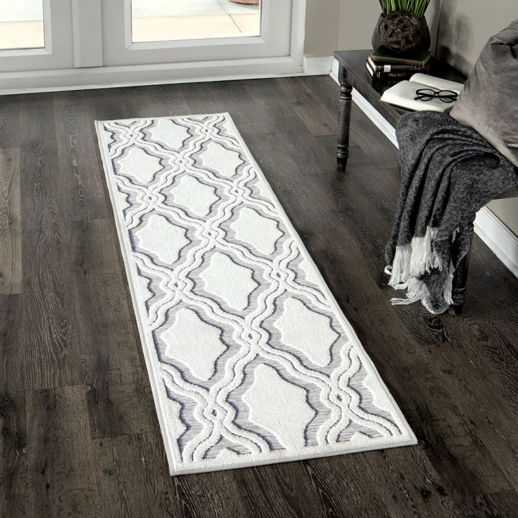 My Texas House Cotton Blossom Natural Gray High Low Indoor Outdoor Rug