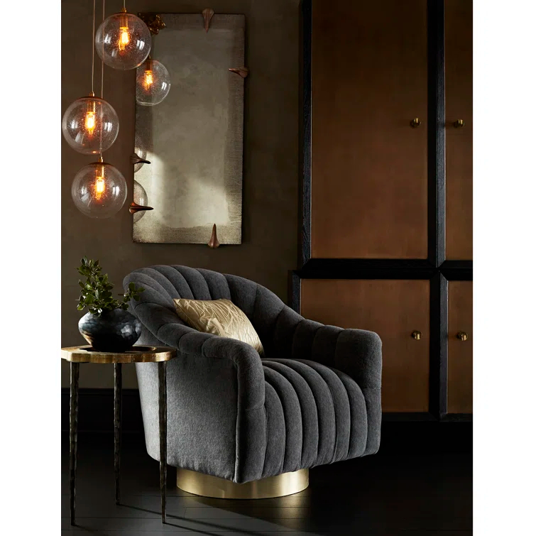 Rectangular Bronze and Wood Wall Mirror with Silver Accents