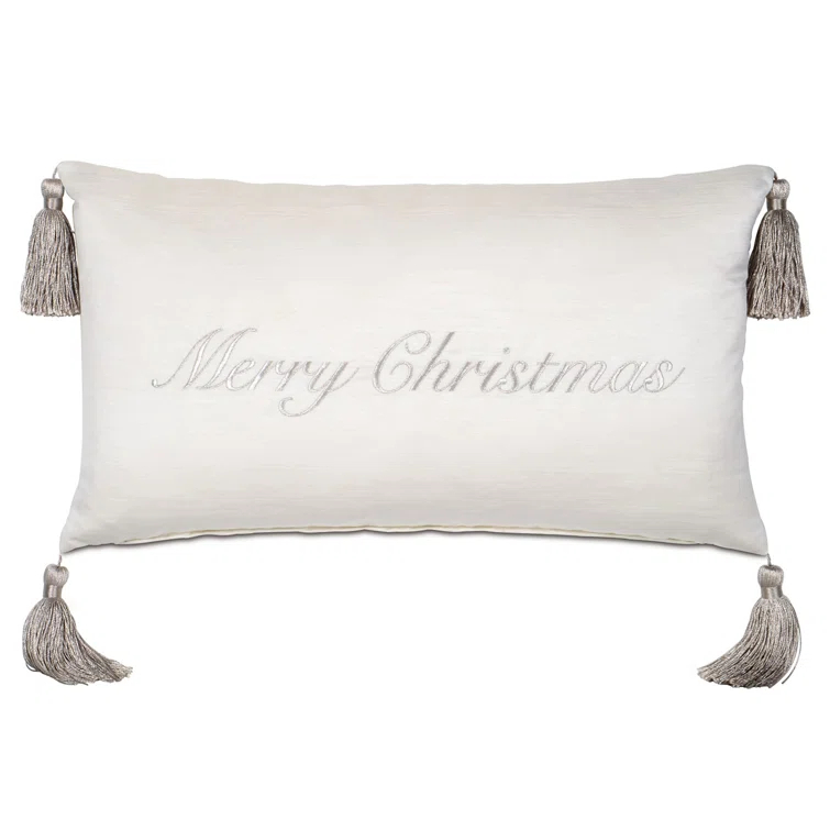 Holiday Merry Christmas Rectangular Polyester Pillow Cover & Insert