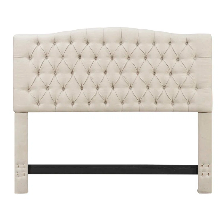 Elle Decor Elle Decor Celeste Tufted Upholstered Padded Headboard with Contemporary Button Tufting