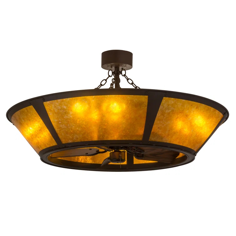 Meyda Lighting Sutter Glass Semi Flush Mount