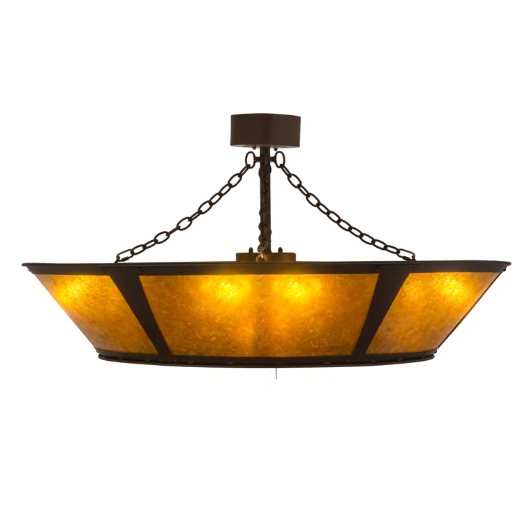 Meyda Lighting Sutter Glass Semi Flush Mount