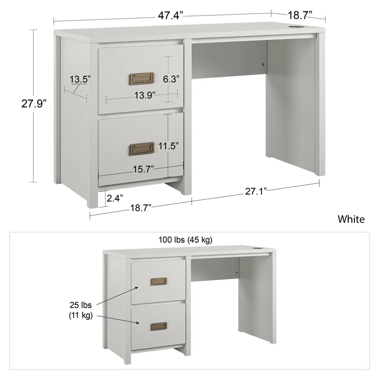 Monarch Hill Haven Kids 47.48" W Writing Desk