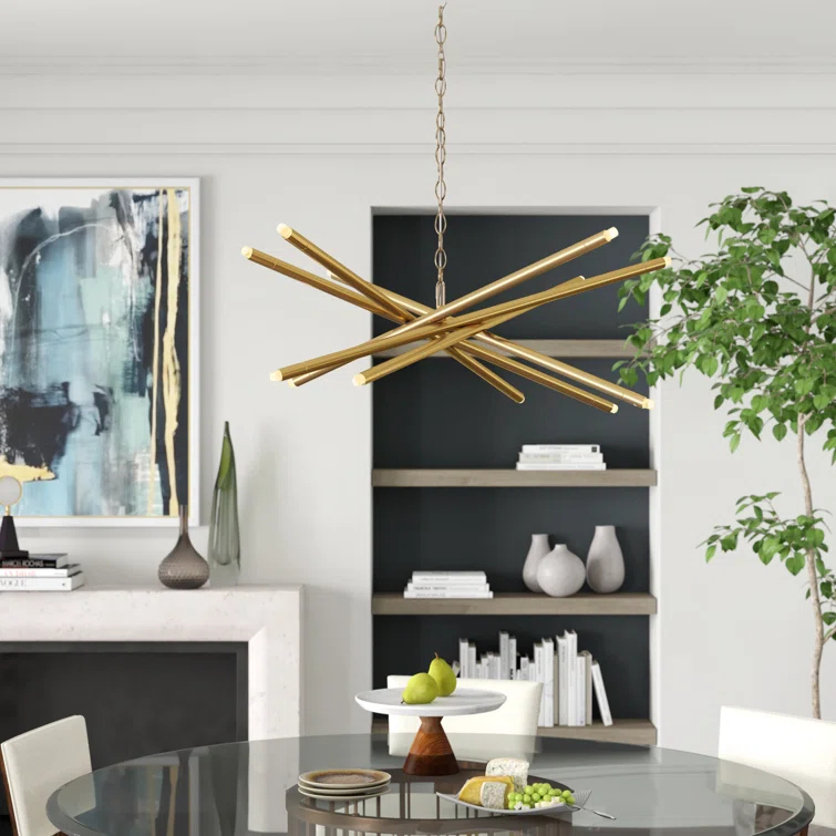 Luisa 12 - Light Dimmable Sputnik Modern Linear Chandelier