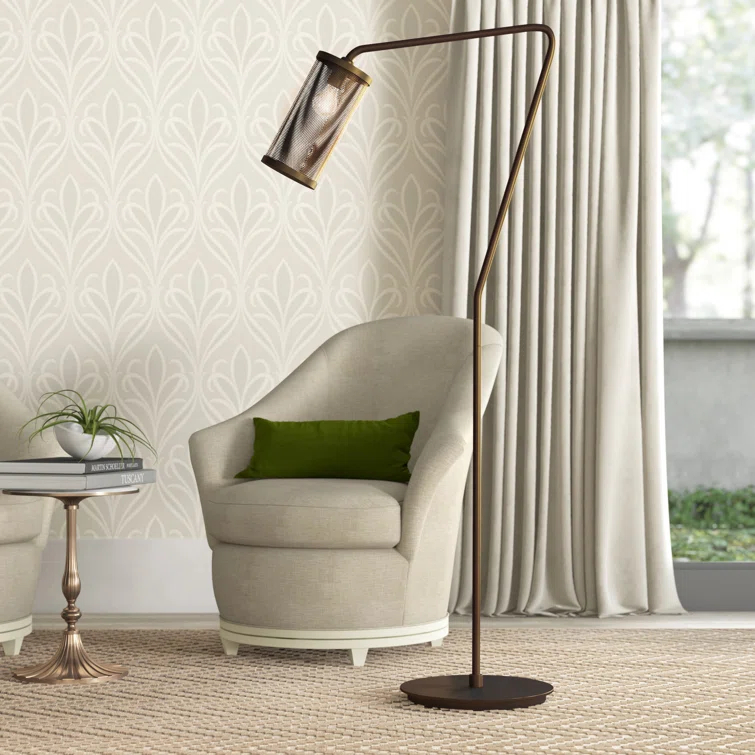 Noir Pisa 64.5" Antique Brass Minimalist Floor Lamp