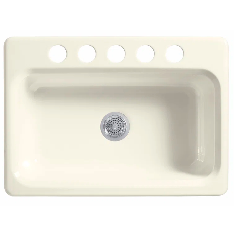 Kohler Bakersfield™ 31" L x 22" W Undermount Kitchen Sink K-5832-5U-96