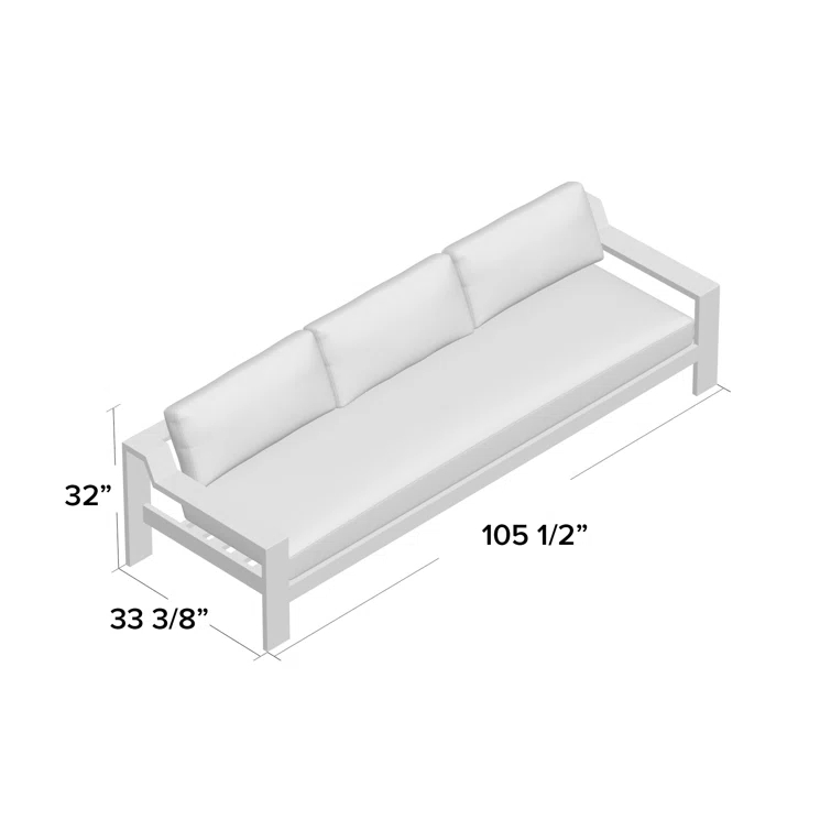 Monterey Gray Teak Two-Seater Outdoor Sofa