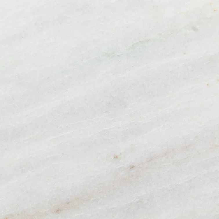 Astrid Gold and White Marble Square Accent Table