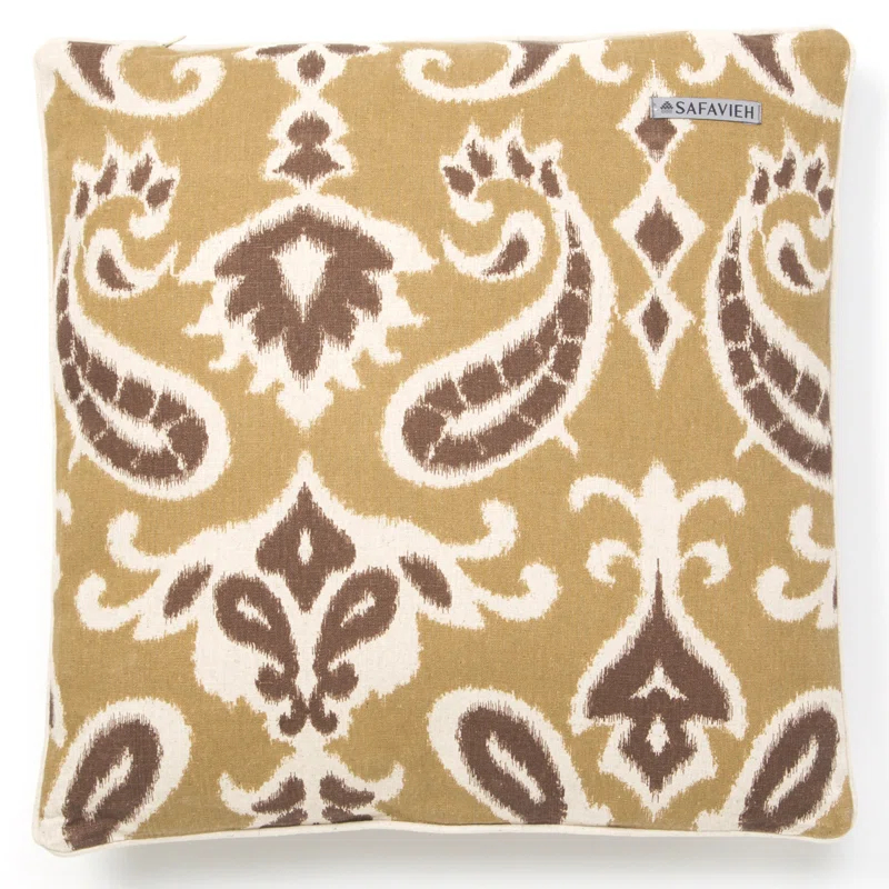 Brian Paisley Feather Linen Reversible Throw Pillow (Set of 2)