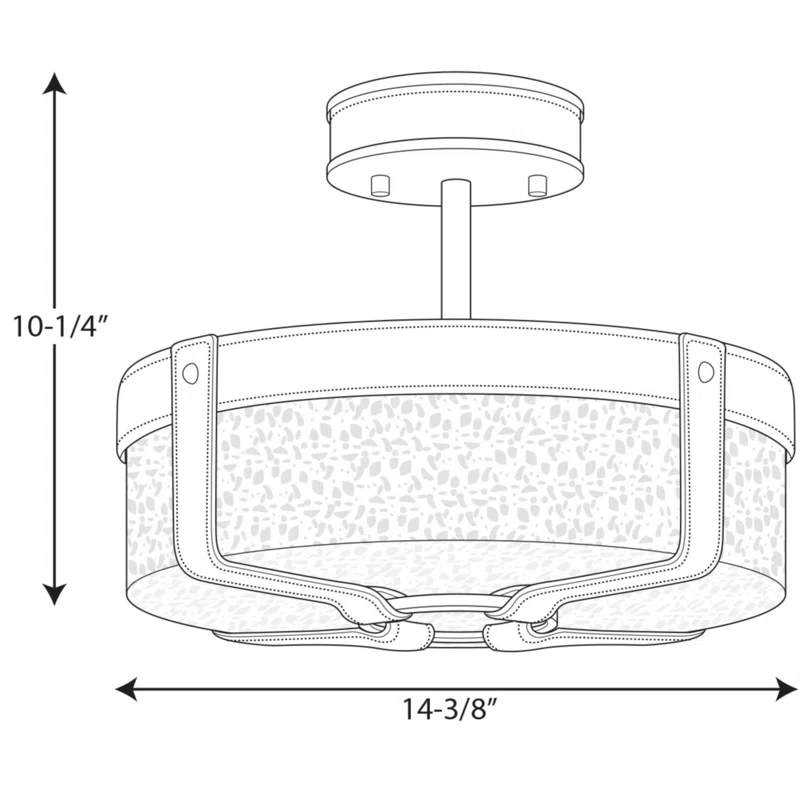 Rockdance Glass Semi Flush Mount