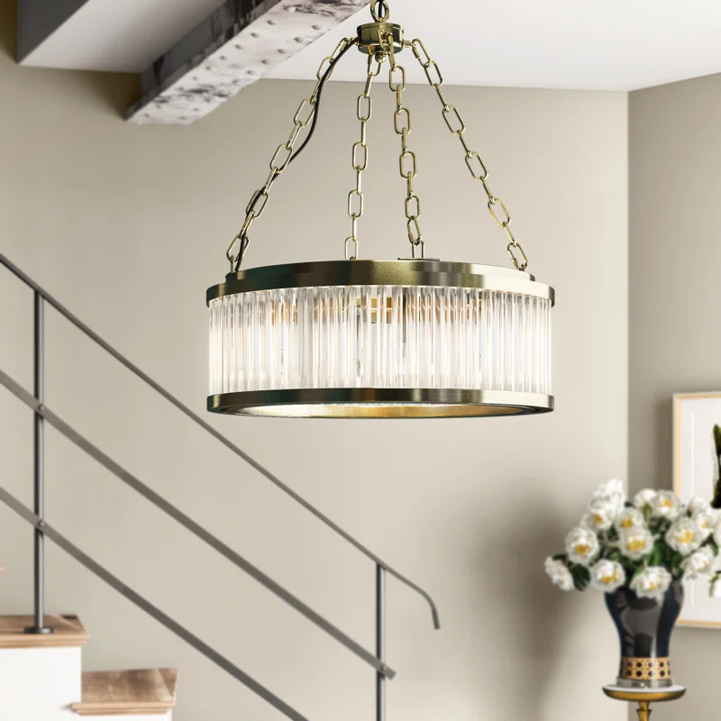Petronas 4 - Light Industrial Steel Drum Chandelier