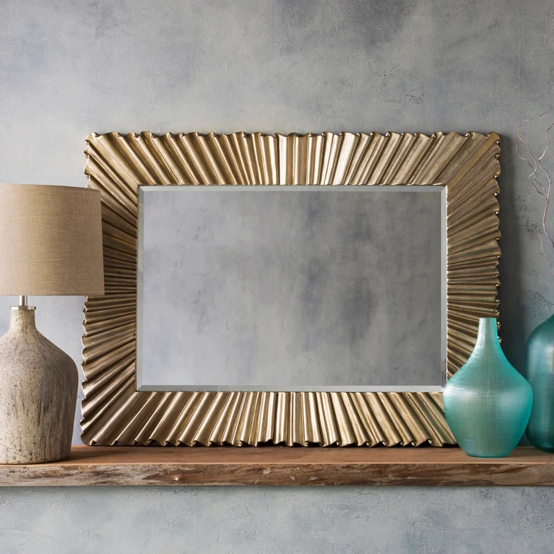 Rectangular Silver Polyurethane Wall Mirror