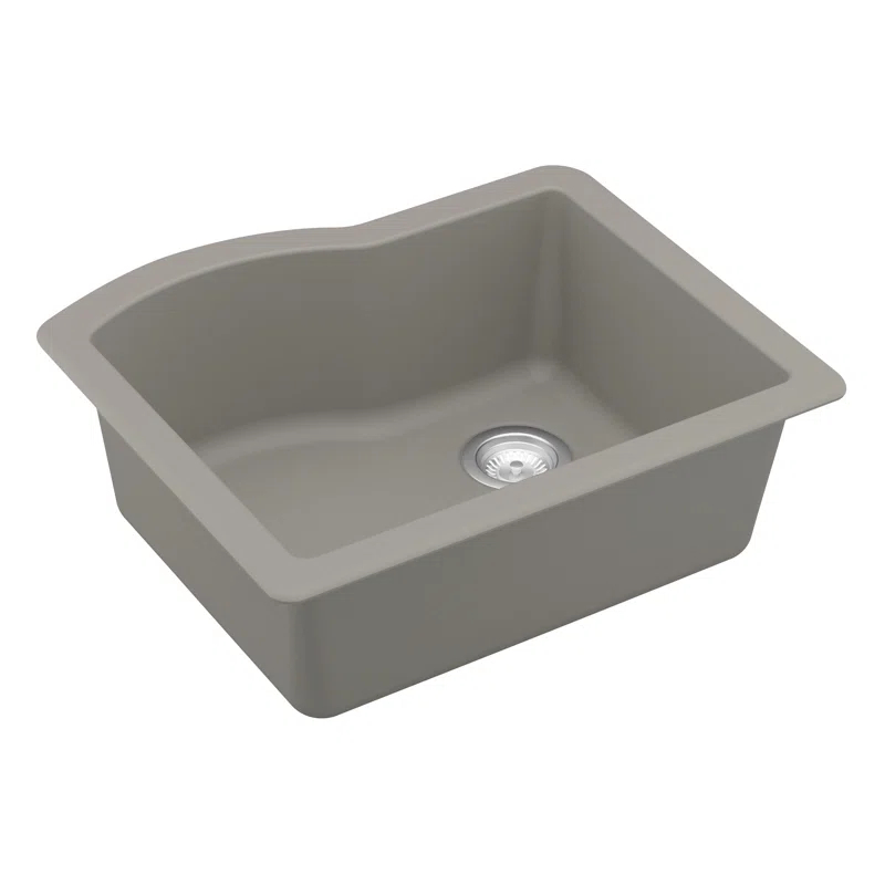 Karran Undermount Quartz Composite 24'' X 20-3/4'' Single Bowl Kitchen Sink