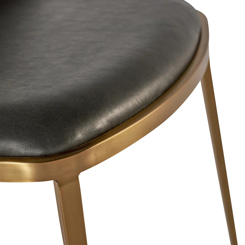 Bravo Portabella Faux Leather and Metal Dining Chair