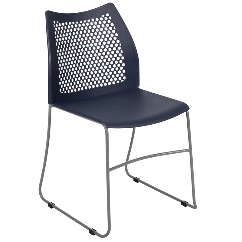 Flash Furniture Antonia 661 lb. Capacity Stack Chair with Air-Vent Back and Powder Coated Sled Base