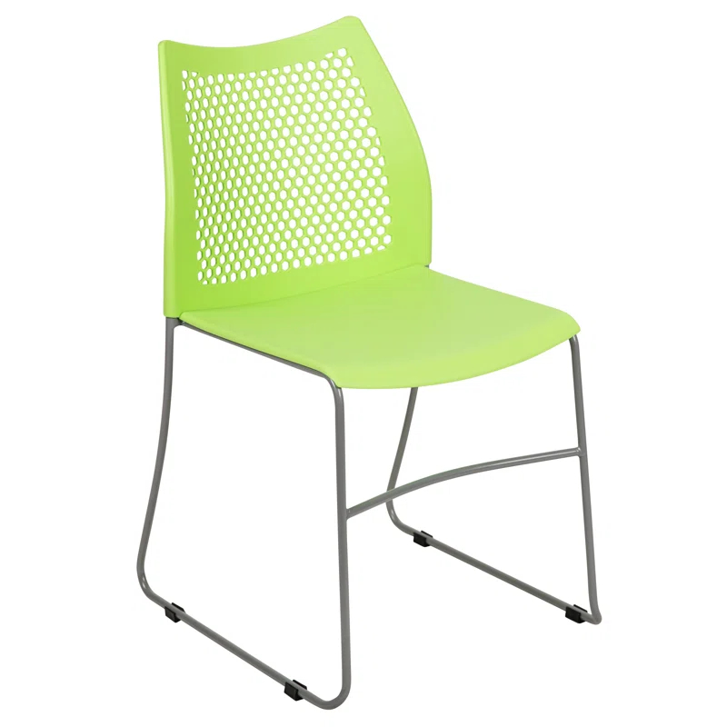 Flash Furniture Antonia 661 lb. Capacity Stack Chair with Air-Vent Back and Powder Coated Sled Base