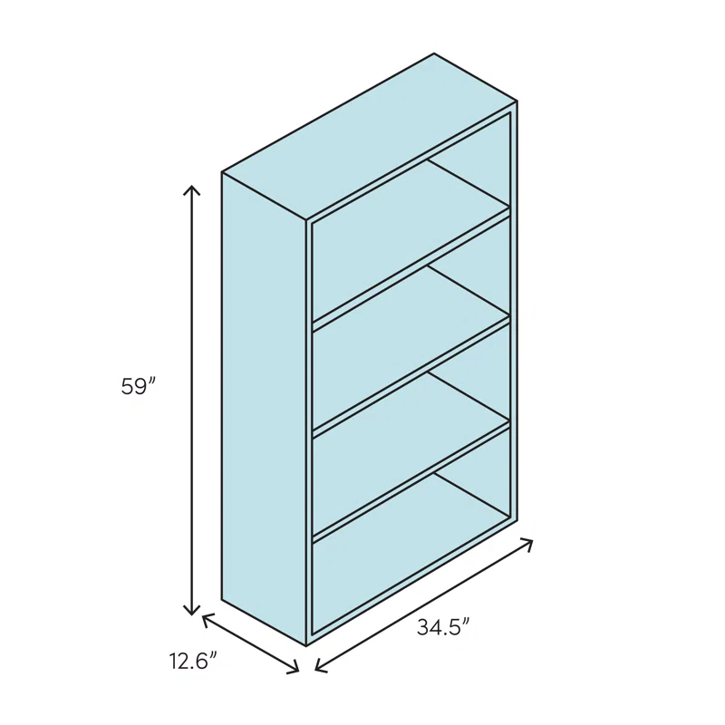 Brigade 71" H x 34.5" W Standard Bookcase