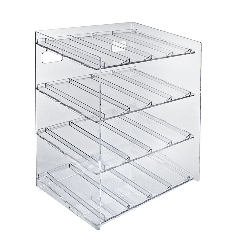 Four-Tier 16 Compartment Display, 4-Comp per Tier. Dimensions: 12"W x 8.5"D x 14.5"H