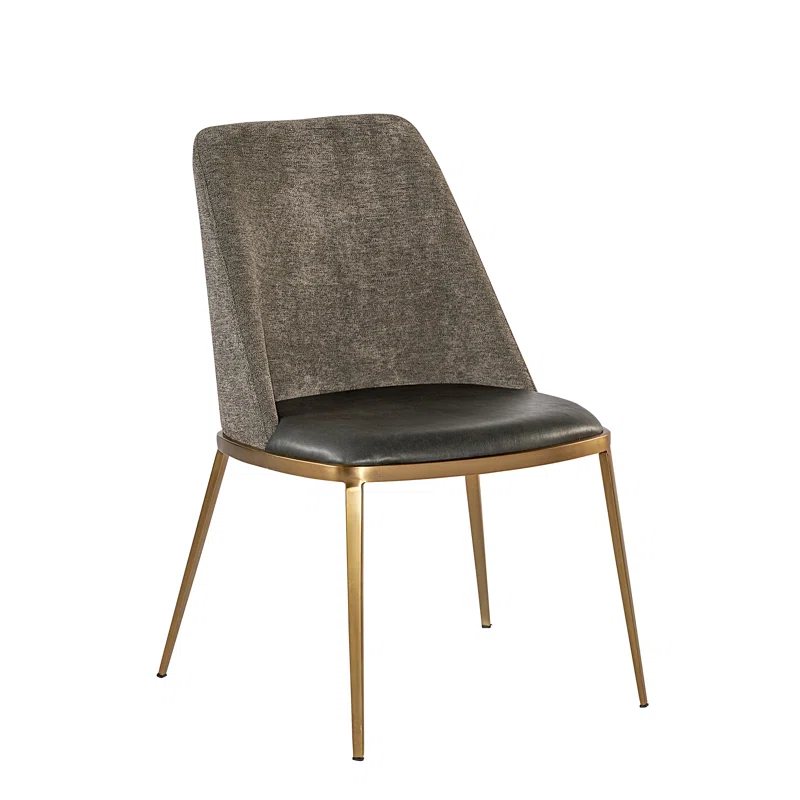 Bravo Portabella Faux Leather and Metal Dining Chair