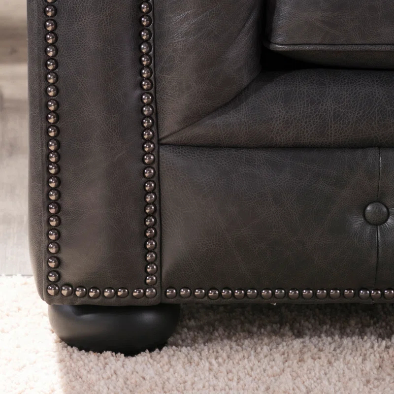 Freddie 95'' W Leather Sofa