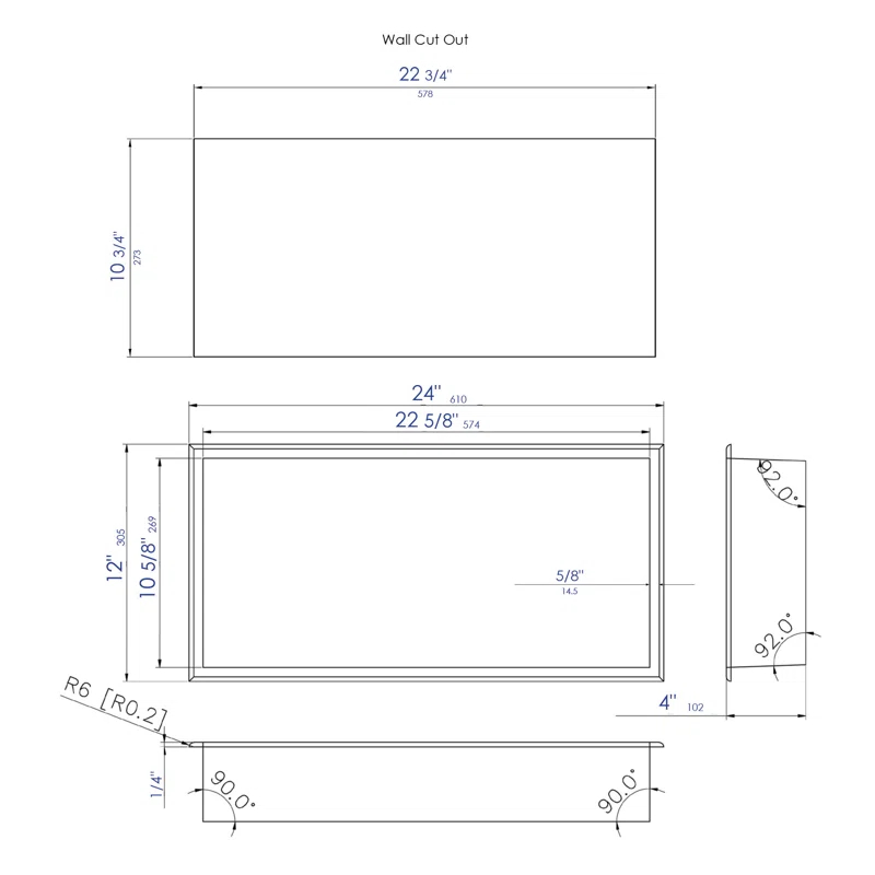 Adhesive Stainless Steel Shower Shelf