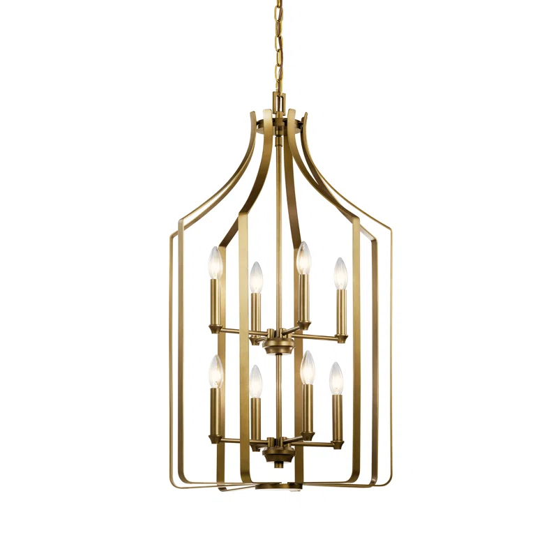 8 - Light Dimmable Geometric Chandelier