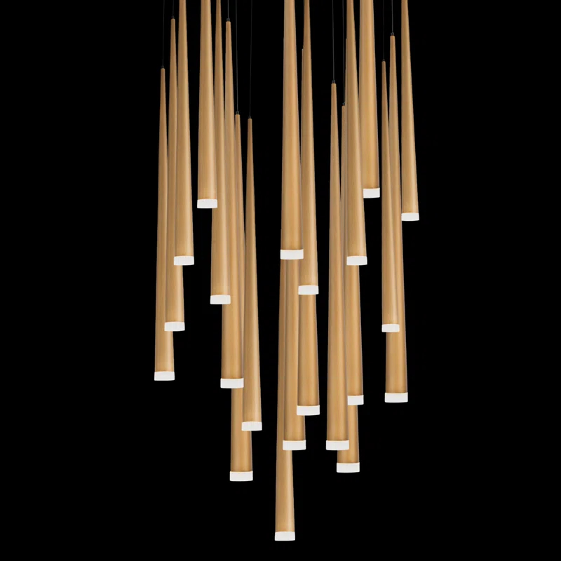 Cascade 21 - Light Polished Nickel LED Cluster Pendant