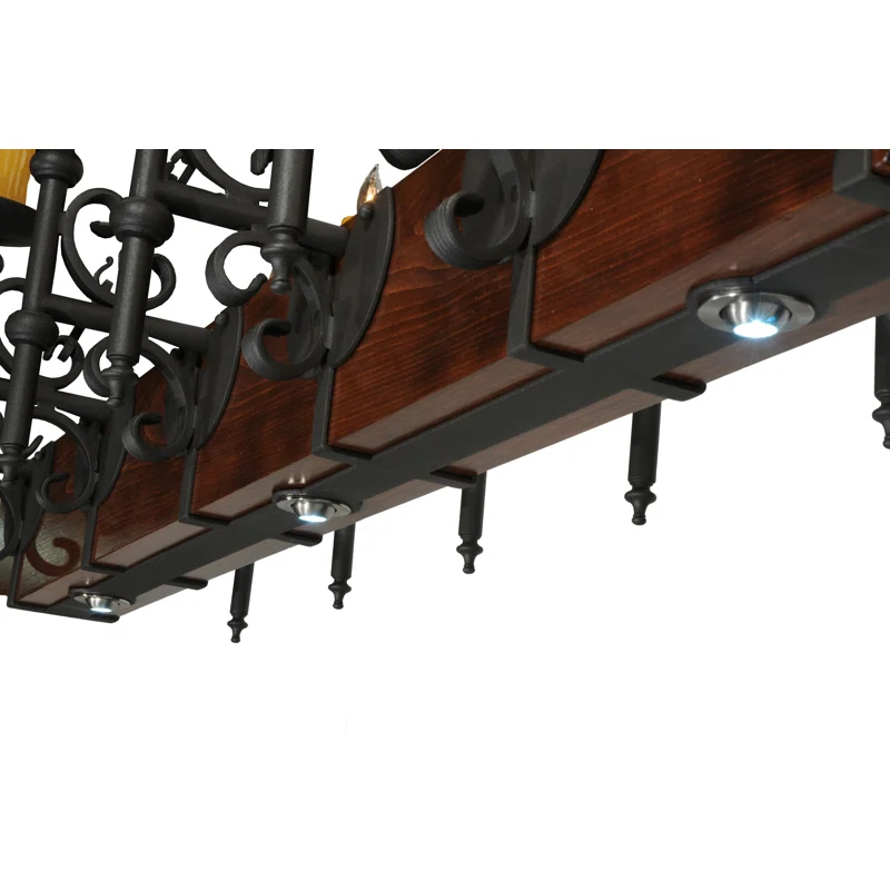 Rustic Lodge 15 - Light Dimmable Square / Rectangle Chandelier