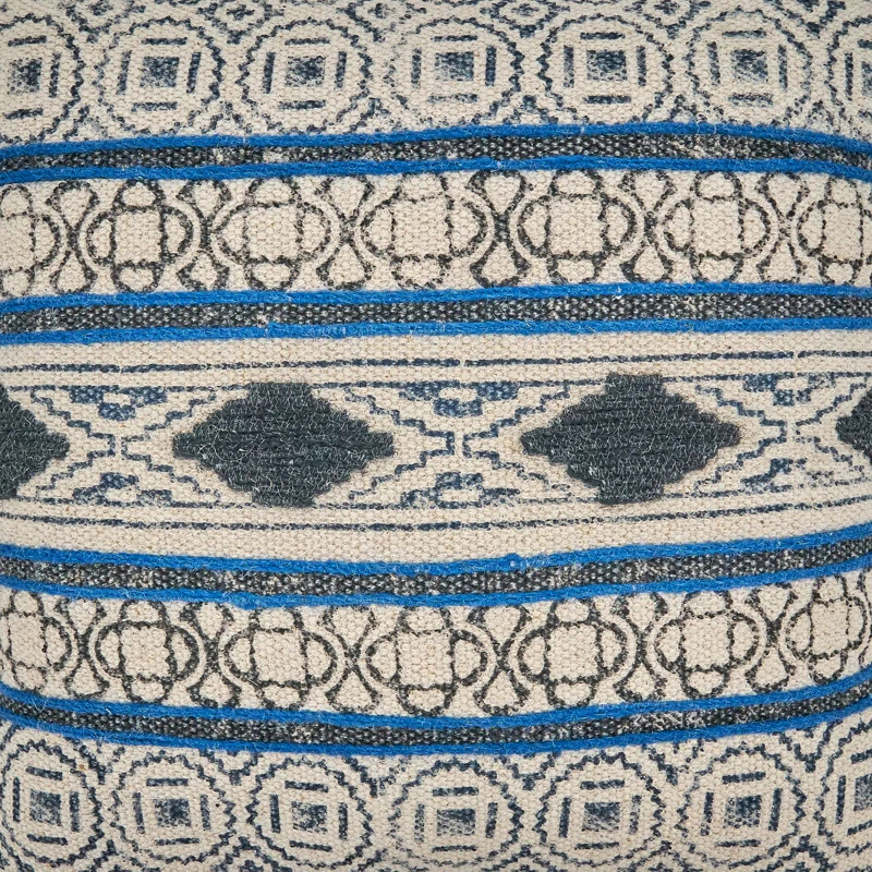 Saro Ridgewater Collection Appliqued Cotton Throw Pillow