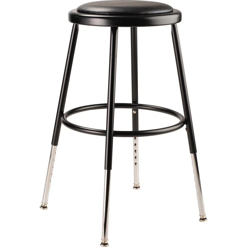 National Public Seating Adjustable Height Ergonomic Lab Stool with Footring