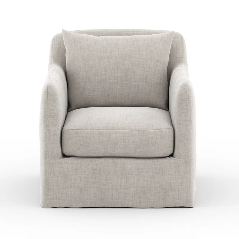 Orlena Outdoor Swivel Chair - Stone Grey