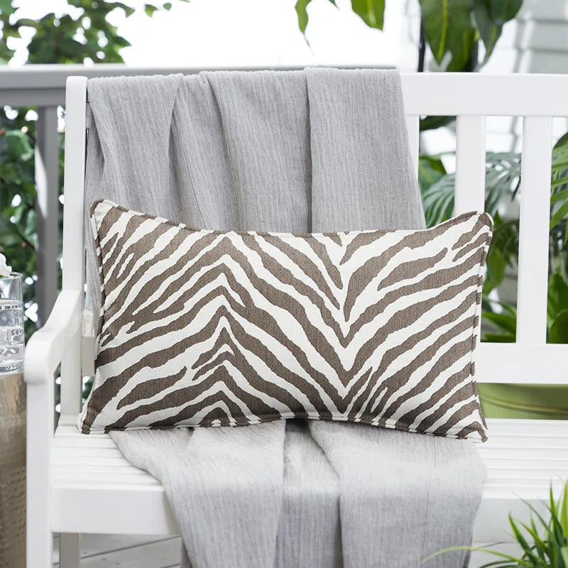 Sabine Animal Print Sunbrella® Indoor/Outdoor Reversible Throw Pillow (Set of 2)