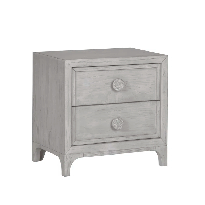 Bungalow Rose Tovoris 28'' W Solid Wood Nightstand