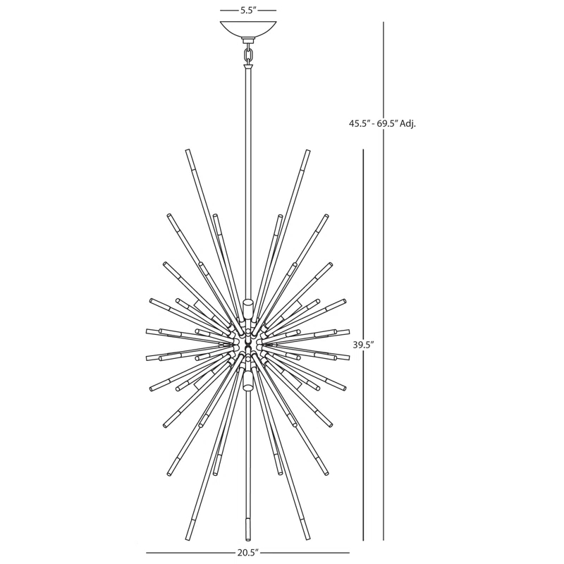 Andromeda 8 - Light Sputnik Sphere Chandelier