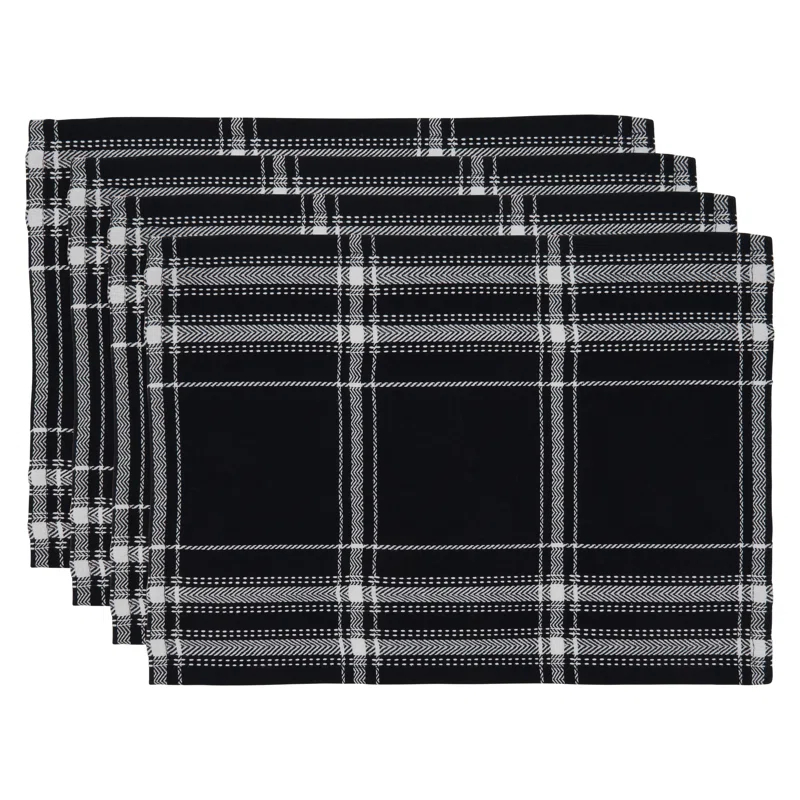 Gracie Oaks Tamiami 4 Piece Cotton Placemat Set | Wayfair