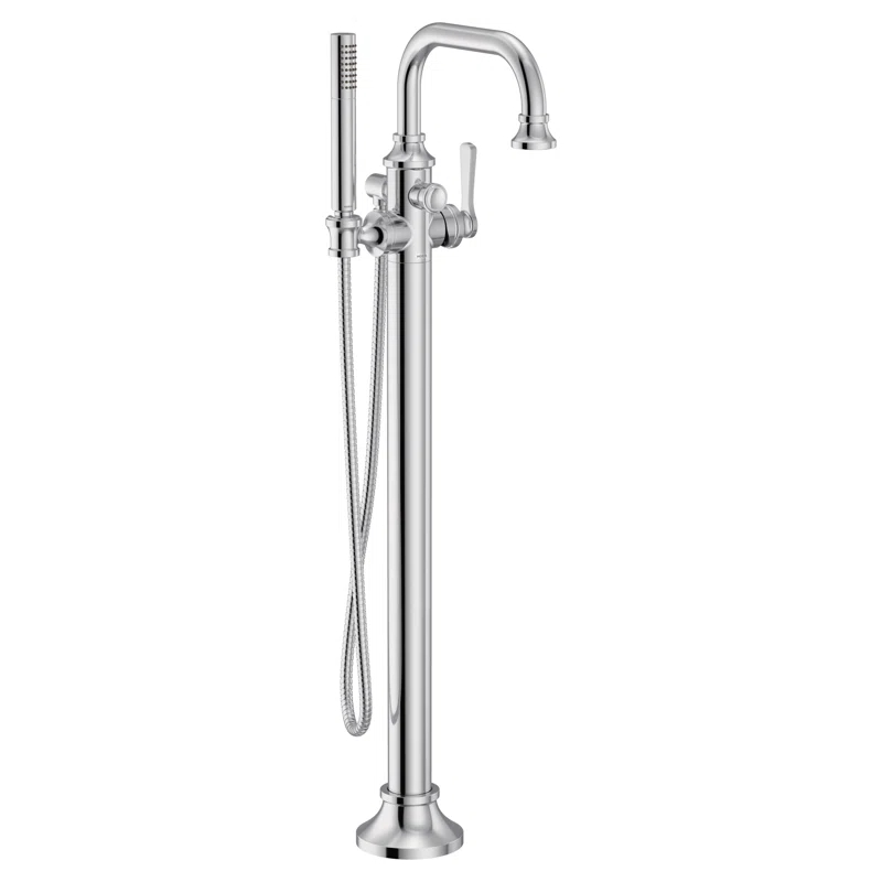 Colinet Single Handle Floor Mounted Clawfoot Tub Faucet with Handshower
