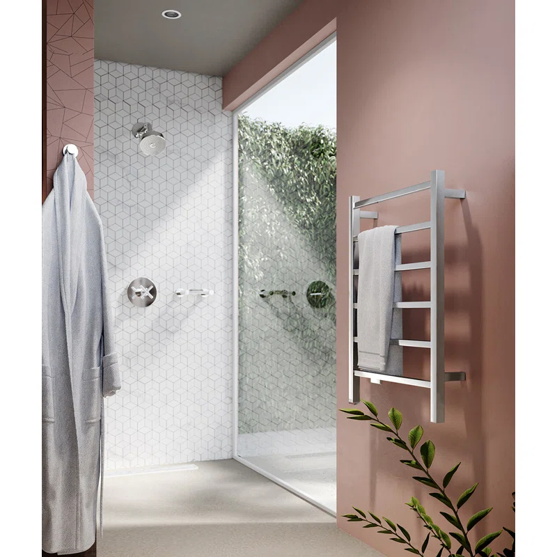 Bathroom Butler CUB06121-PTS-MBLK Cubic 4 Wall Towel Rack
