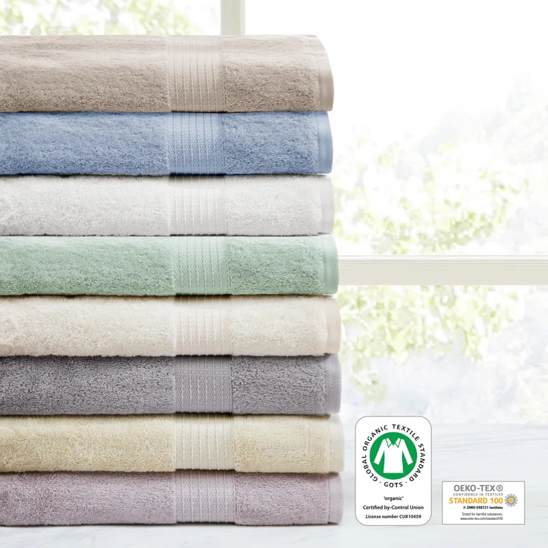 Kazimira Organic 100% Cotton 6 Piece Towel Set