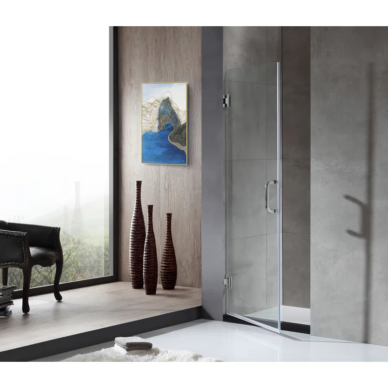 Fellow Series 30" x 72" Hinged Frameless Shower Door