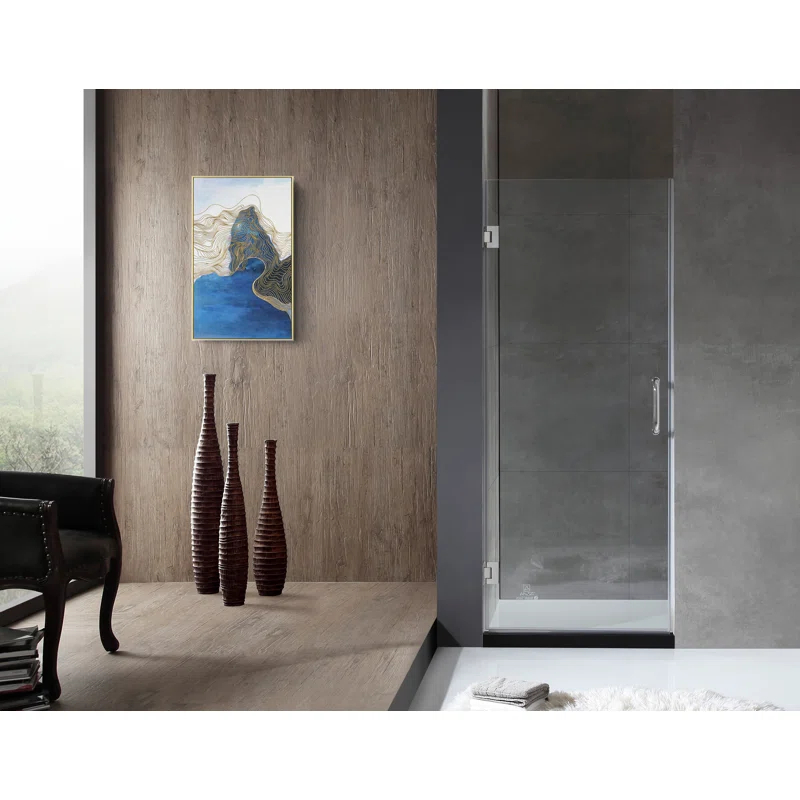 Fellow Series 30" x 72" Hinged Frameless Shower Door