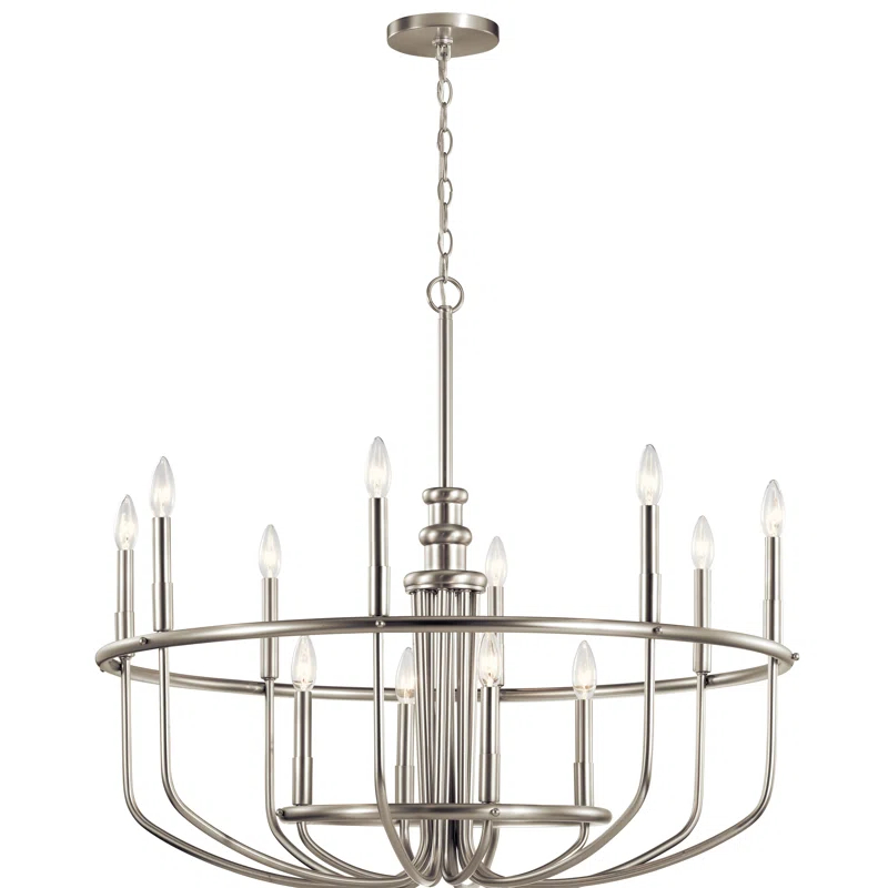 Kuzey 12 - Light Wagon Wheel Chandelier