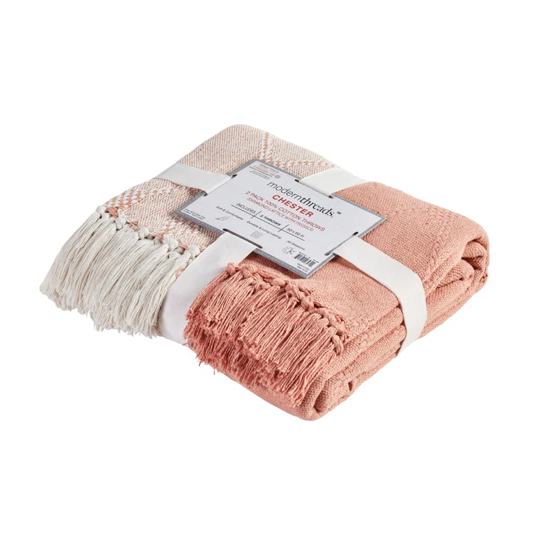 Amrapur Overseas Inc. Chester 100% Cotton Throw & Reviews | Wayfair