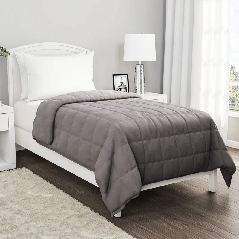 Lavish Home Grey Weighted Blanket 15lbs & Reviews | Wayfair