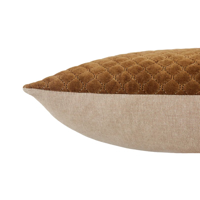 Floretta Embroidered Cotton Lumbar Throw Pillow