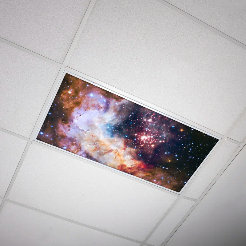 Octo Lights Astronomy Fluorescent Light Covers for Ceiling Lights - For 2x4 Light Fixture - by Octo Lights