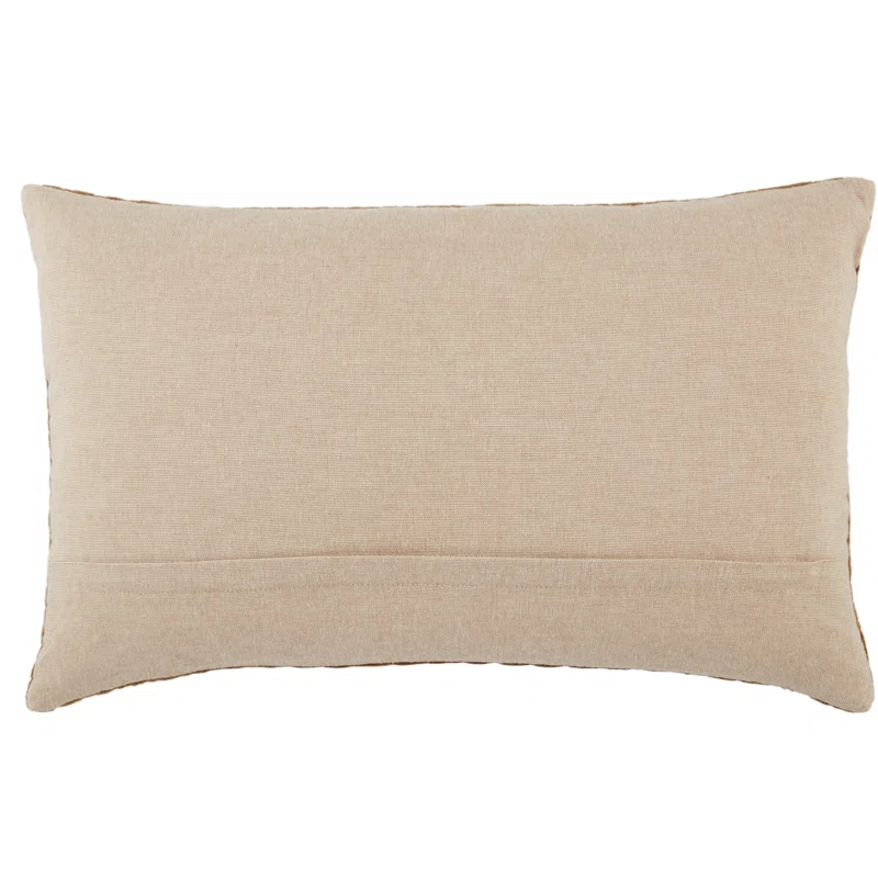 Floretta Embroidered Cotton Lumbar Throw Pillow