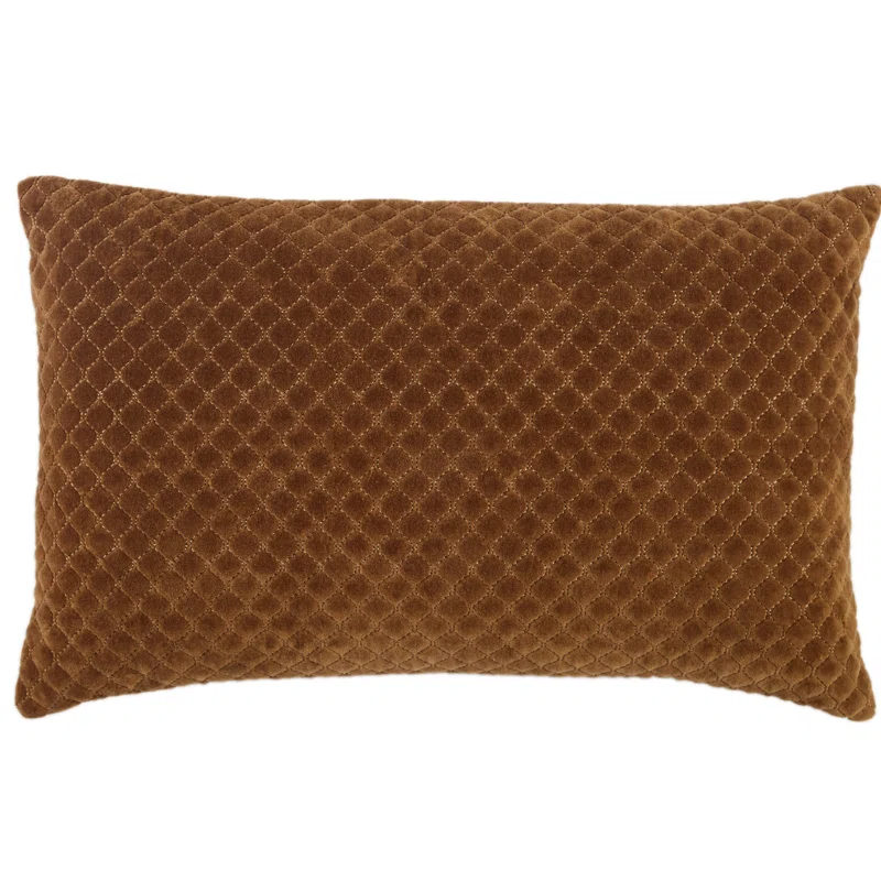 Floretta Embroidered Cotton Lumbar Throw Pillow