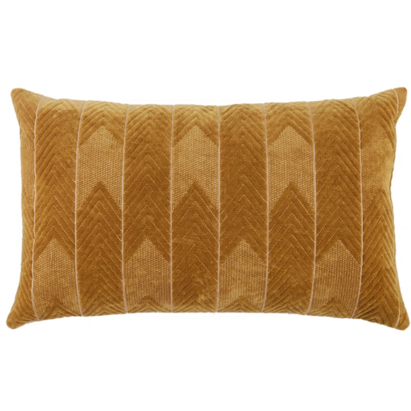 Floretta Embroidered Cotton Lumbar Throw Pillow