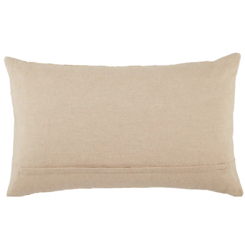 Floretta Embroidered Cotton Lumbar Throw Pillow